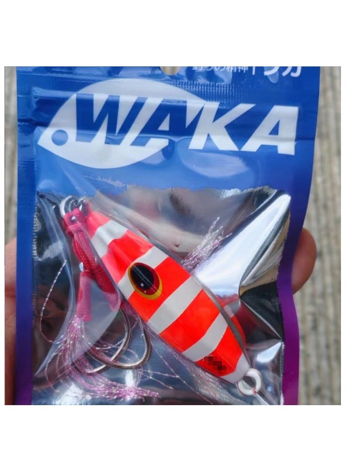 waka Jigging bait, multi-color,80Grams*6pcs value package, deep sea jigging bait, fishing bait,fishing equipment - Image 2