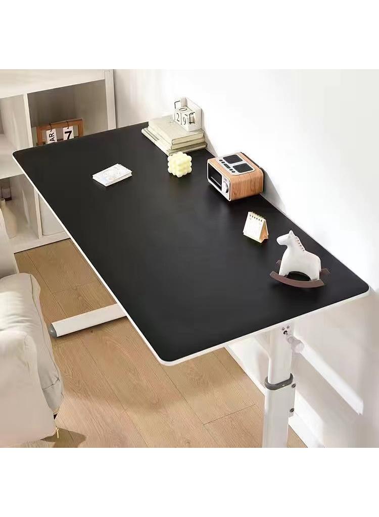 Leather double-sided writing pad, solid color student desk pad, double-sided leather oversized nail table pad, mouse pad, 120 * 60cm black