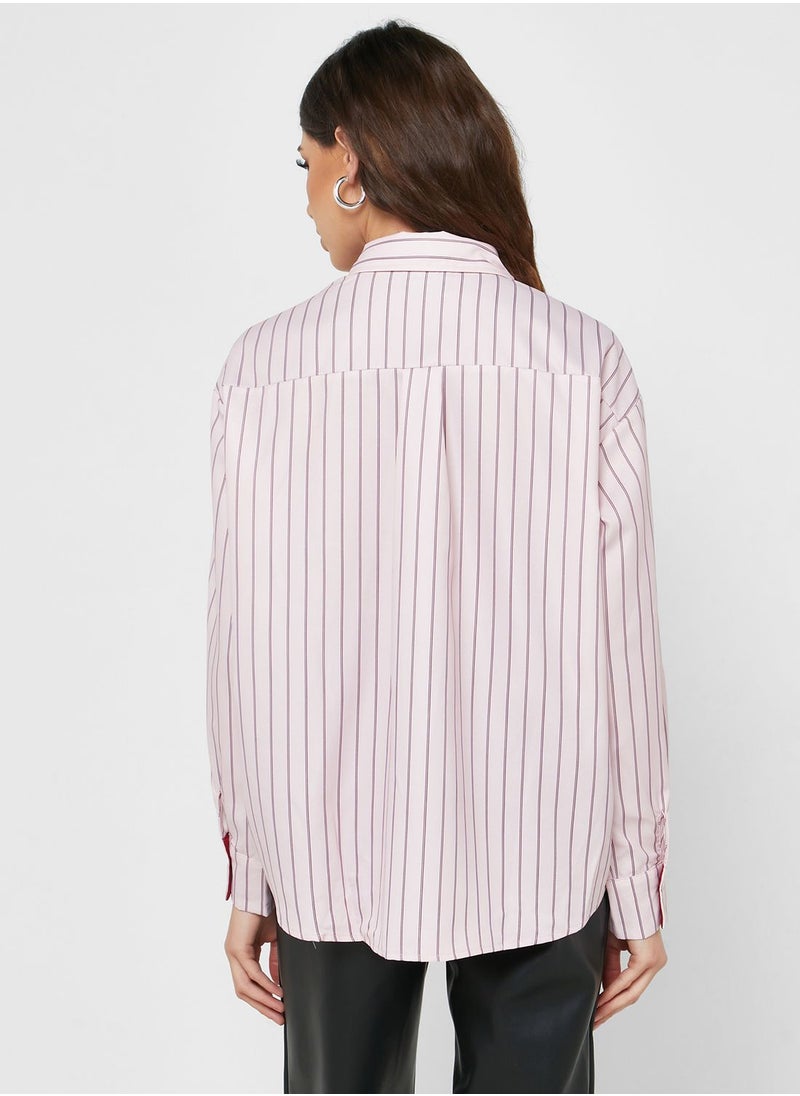 Ginger - Vertical Striped Printed Shirt - Image 1