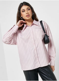 Vertical Striped Printed Shirt