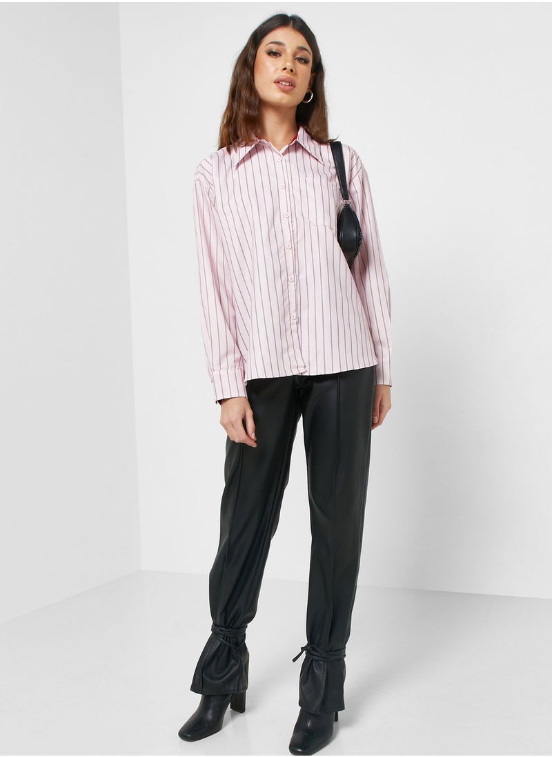 Ginger - Vertical Striped Printed Shirt - Image 1