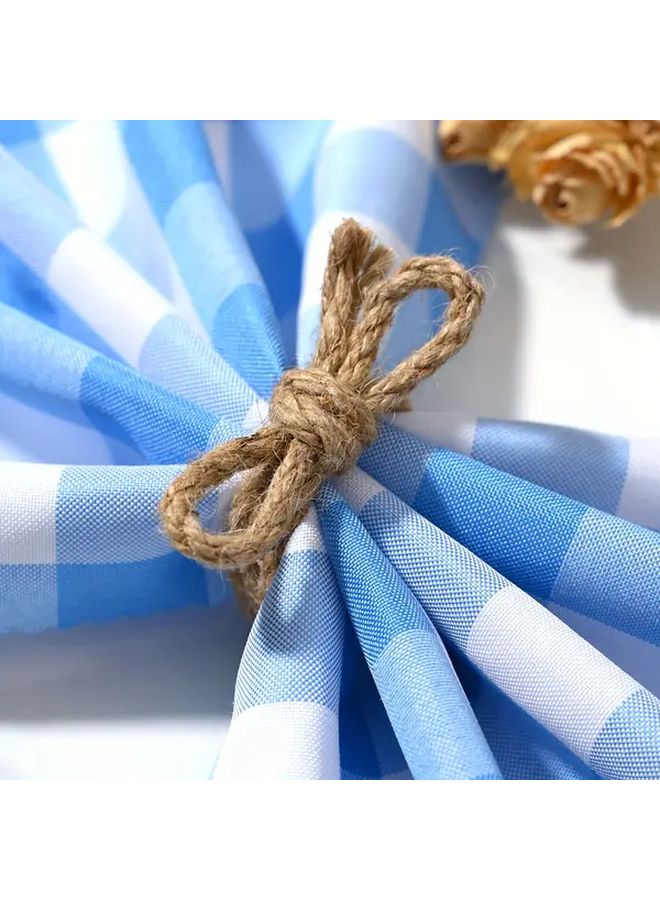 2pcs Linen Braided Bow Napkin Ring Set Handmade Flower Shape Jute Nautical Table Decoration for Wedding Banquet Dinner Party - Image 4