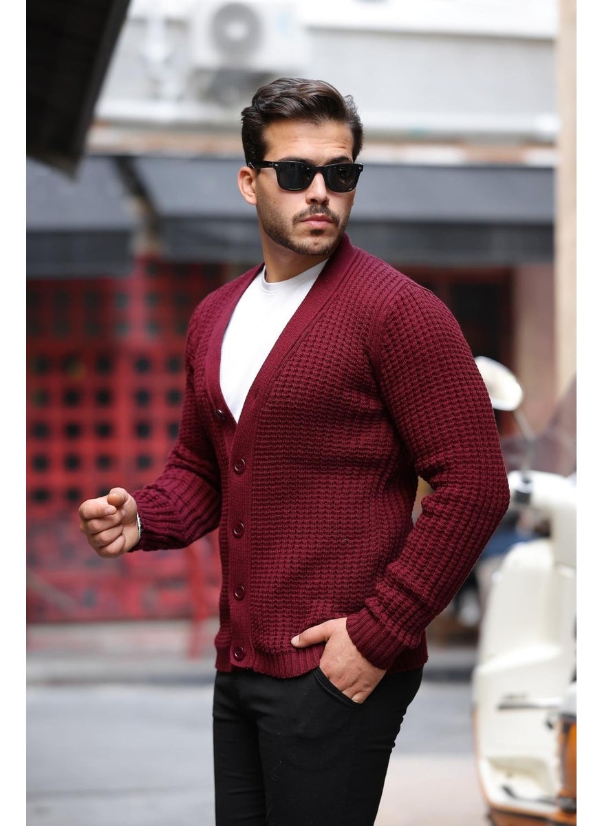 Nopenli Ribbed Knit Buttoned Cardigan - Claret Red - pzsku/Z0D5F93C5759AD98A8E4AZ/45/_/1741192277/71e64e12-b6df-4d35-9bf1-e9b5637fdb18