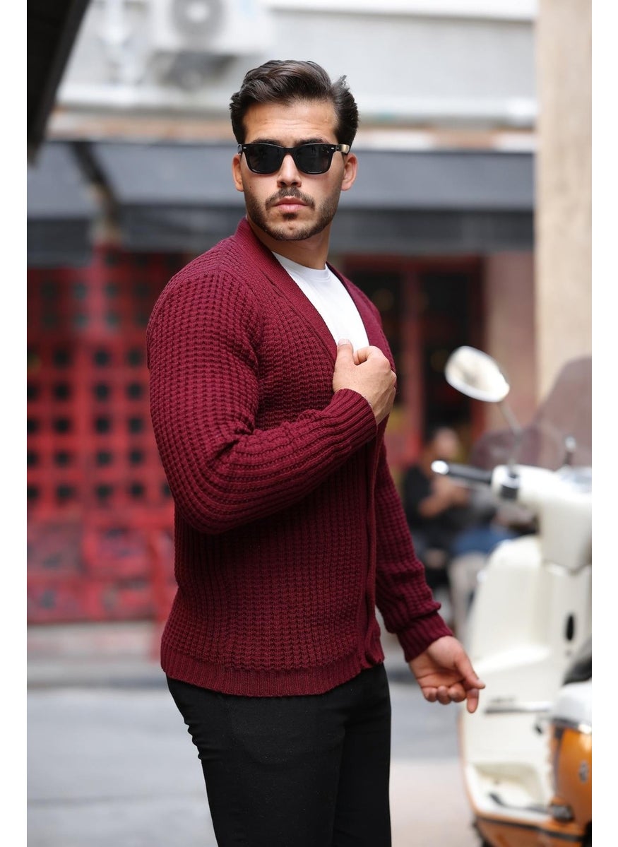 Nopenli Ribbed Knit Buttoned Cardigan - Claret Red - pzsku/Z0D5F93C5759AD98A8E4AZ/45/_/1741192334/033ea70c-743b-404a-a38f-bf12e193051d