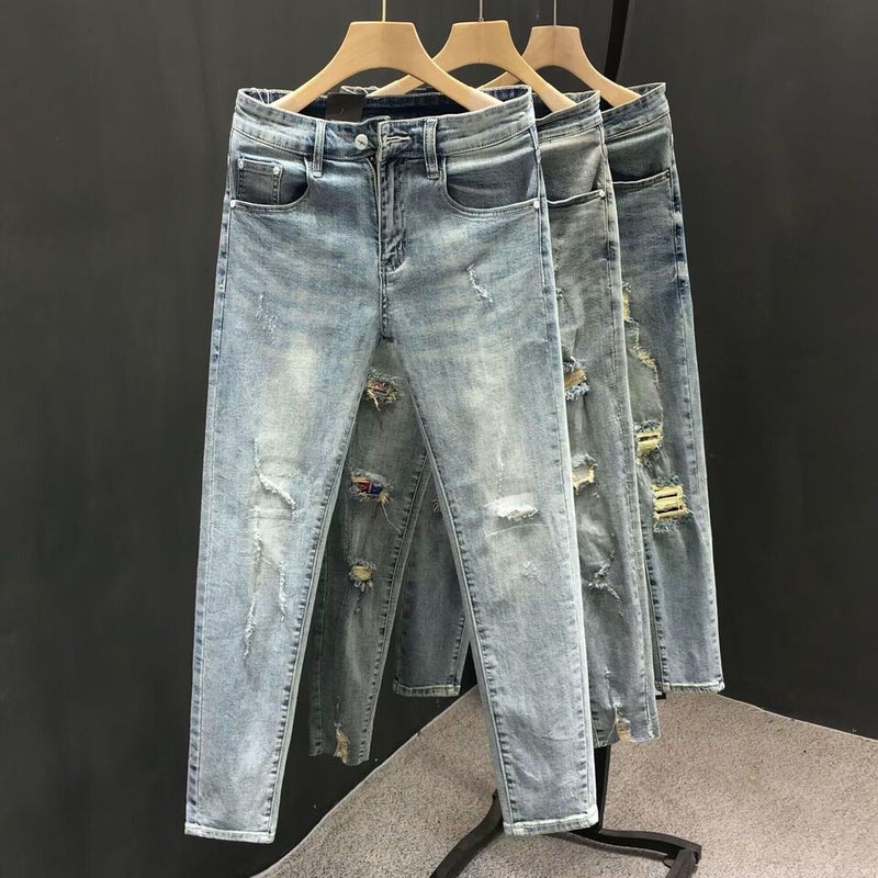 Unisex Classic Denim Jeans Loose Fit Daily Outdoor Wear - Image 2