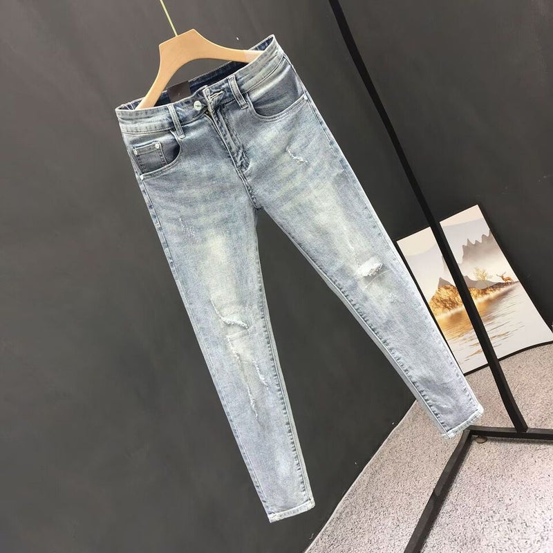 Unisex Classic Denim Jeans Loose Fit Daily Outdoor Wear - Image 3