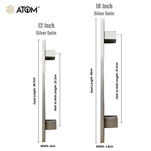 Atom 2 Pack 18 inches Steel Pull Handle | Silver Satin Finish | Door Handle | Phs09 - Image 4