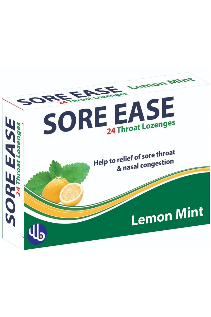 Sore Ease Throat Lozenges Lemon Mint Flavor 24s