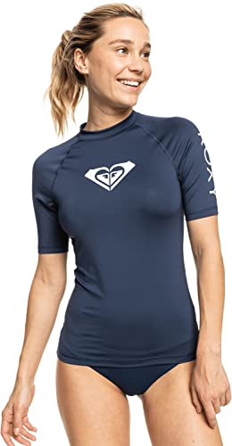 Roxy Women's Whole Hearted Short Sleeve Rashguard – UPF 50+ Sun Protection Quick Dry Swim Shirt for Surfing and Outdoor Activities, Mood Indigo 22, X-Small - Image 5