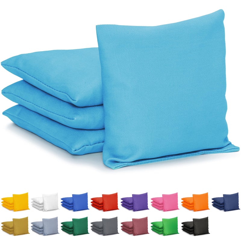 GoSports Cornhole Bean Bags Set of 4 Regulation All Weather Classic Light Blue - Image 2