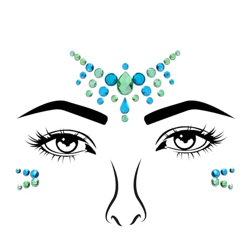 Comet Busters® Face Jewels Party Face Decoration Sticker Rhinestones Temporary Body Tattoos (BT318-335) (BT330) - Image 3