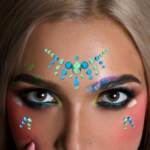 Comet Busters® Face Jewels Party Face Decoration Sticker Rhinestones Temporary Body Tattoos (BT318-335) (BT330) - Image 4