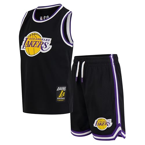 Ultra Game Boys NBA Official Super Soft Jersey Tank Top Basketball Shorts Set Los Angeles Lakers Black 4 - Image 1