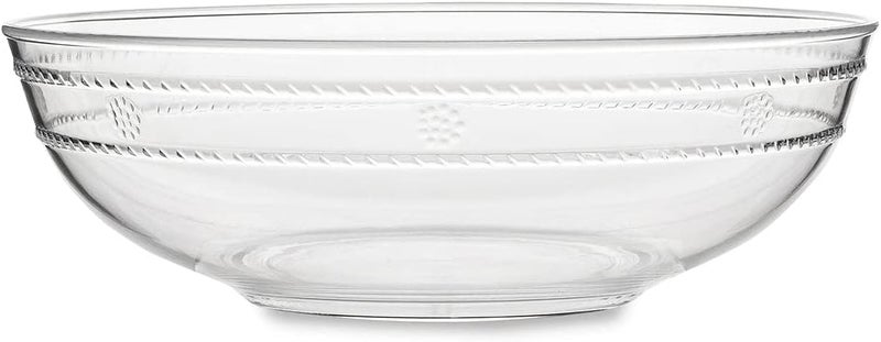 Juliska Isabella Embossed Serving Bowl  13 in Clear Acrylic Unbreakable - Image 1
