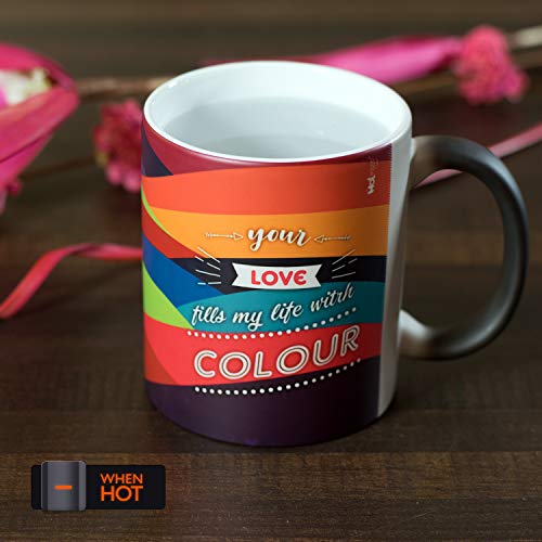 Hot Muggs Magical Heart - Love Fills Life with Color Ceramic, Multicolor, 315ml, 1 Unit - Image 4