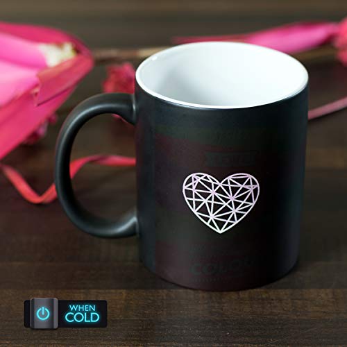 Hot Muggs Magical Heart - Love Fills Life with Color Ceramic, Multicolor, 315ml, 1 Unit - Image 3