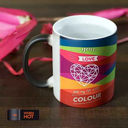 Hot Muggs Magical Heart - Love Fills Life with Color Ceramic, Multicolor, 315ml, 1 Unit - Image 2