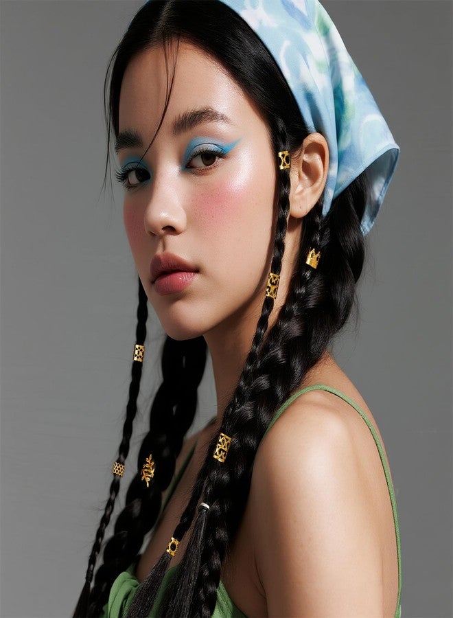 yeabwps 220 Pcs Gold Hair Jewelry for Braids Dreadlock Locs Accessories Metal Hair Clips for Women Girls Adjustable Cuffs Brading Clips Hair Rings Decoration (Gold) - Image 5