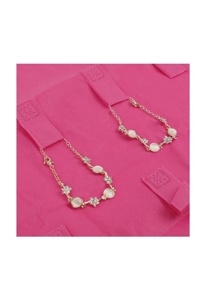 AS SEEN ON TV Double Sided Hanging Jewellery Organizer Storage Pockets for Holding Necklace Bracelets Rings and Earrings  - Image 4