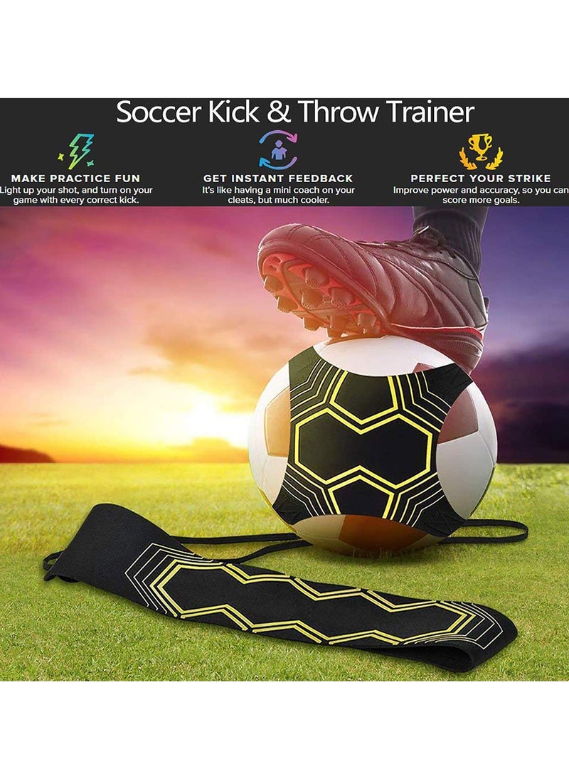 SYOSI Football Kick Trainer Training Equipment Soccer Aid Skills Improvement Solo Practice for Kids Adults Hands Free Universal Fits All Size Footballs  - Image 5