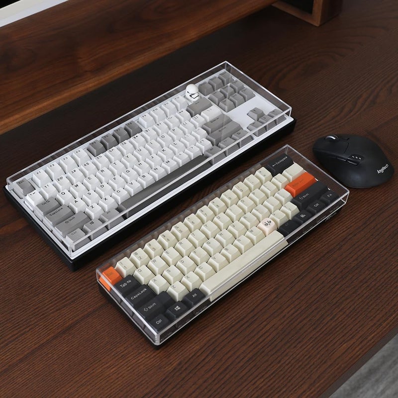 Bright Stone Acrylic Keyboard Dust Cover,60/61/64 Keys Transparent Mechanical Keyboard Protective Cover,Compatible with Computer Gaming Keyboards (11.5''x4.02''x0.87'') - Image 2