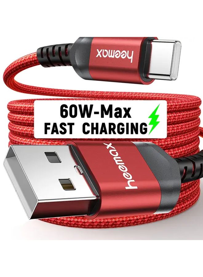 كابل شحن سريع من النوع C بطول 2 متر، بتقنية QC 3.0، مضفر من النايلون من نوع USB C - Image 4