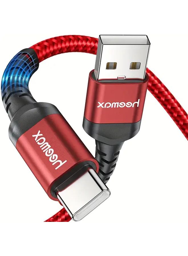 كابل شحن سريع من النوع C بطول 2 متر، بتقنية QC 3.0، مضفر من النايلون من نوع USB C - Image 5