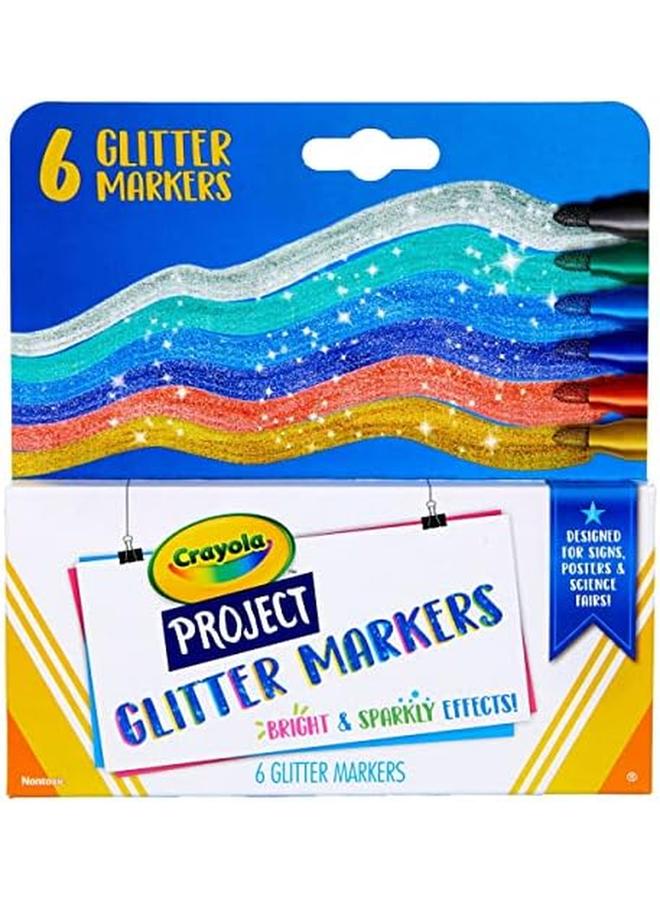 كرايولا أقلام تحديد لامعة متنوعة الألوان من اللوازم الفنية 6 قطع - Image 4