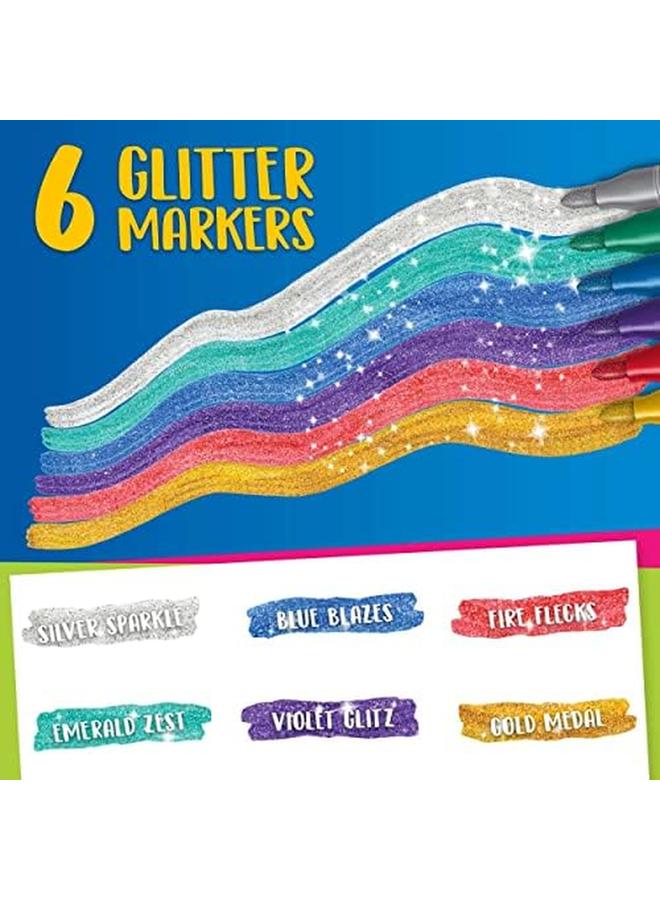 كرايولا أقلام تحديد لامعة متنوعة الألوان من اللوازم الفنية 6 قطع - Image 2