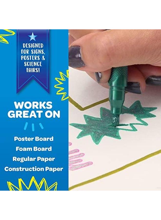 كرايولا أقلام تحديد لامعة متنوعة الألوان من اللوازم الفنية 6 قطع - Image 3