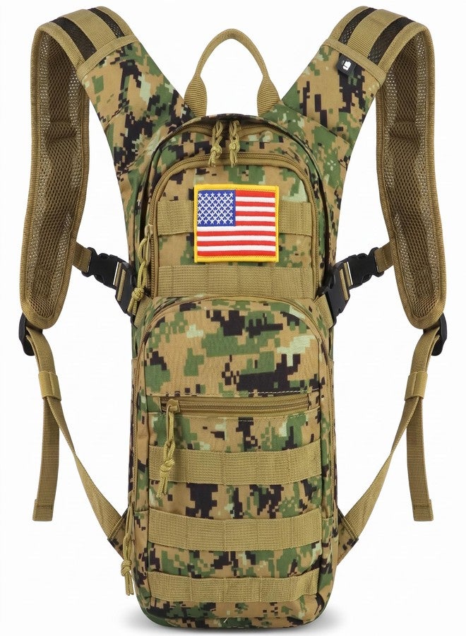 Zavothy Camo Hydration Backpack with 2L Water Bladder Tactical Molle Water Backpack for Men Women Hydration Pack for Hiking Running Climbing - Image 1