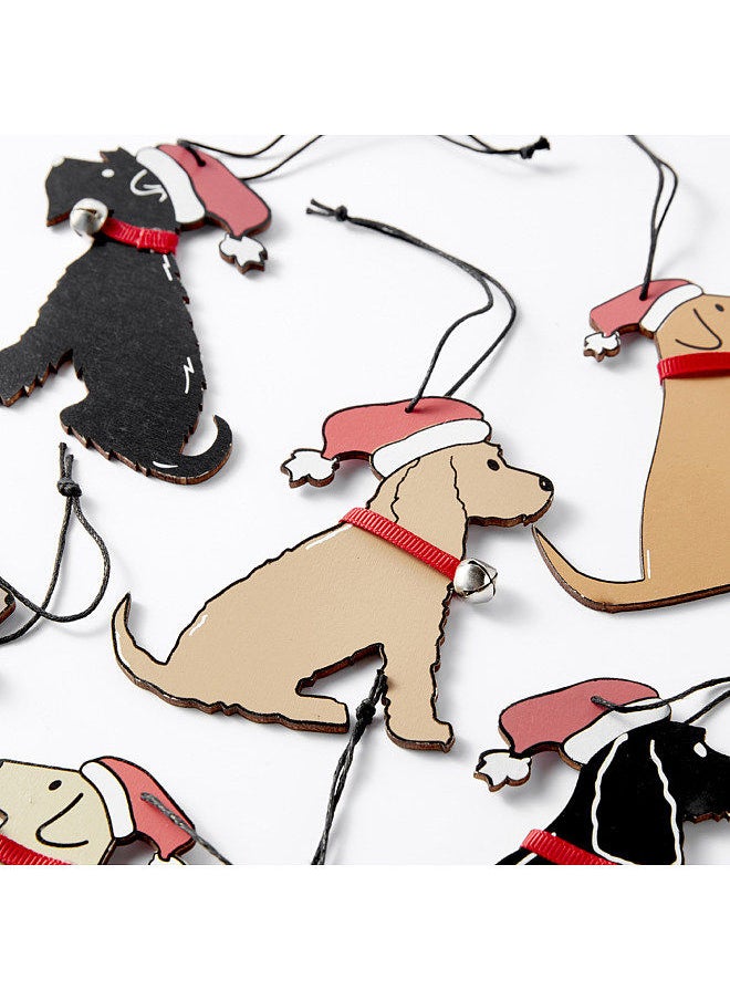 Generic Pet Dog Tree Pendants Ornament Wood Hanging Dog Sign Merry Xmas Tree Hanging Decorations DIY Xmas Party Ornaments  - Image 5