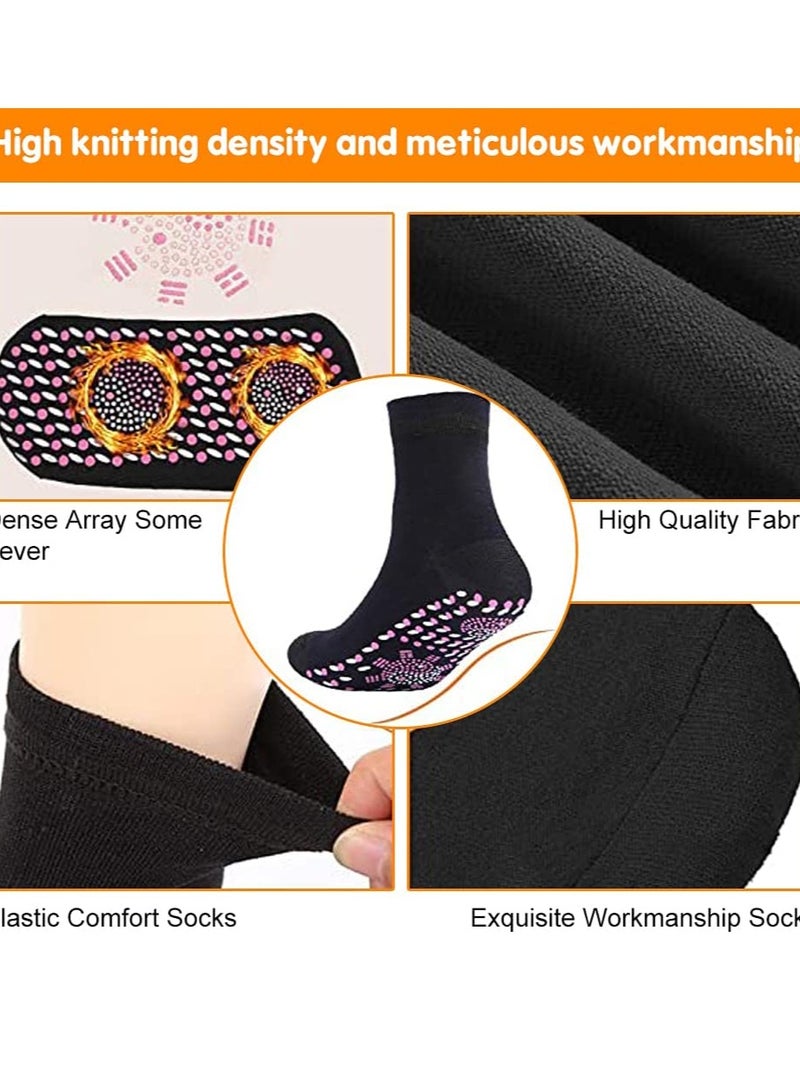 Tourmaline Thermal Circulation Self Heating Shaping Socks 1 Pairs Tourmaline Slimming Health Sock Foot Massage Tourmaline Acupressure Self Heating Shaping Socks for Men Women - Image 5