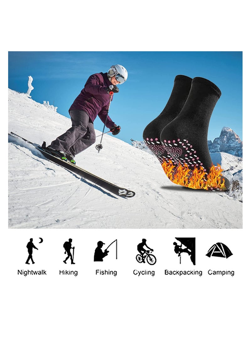 Tourmaline Thermal Circulation Self Heating Shaping Socks 1 Pairs Tourmaline Slimming Health Sock Foot Massage Tourmaline Acupressure Self Heating Shaping Socks for Men Women - Image 1