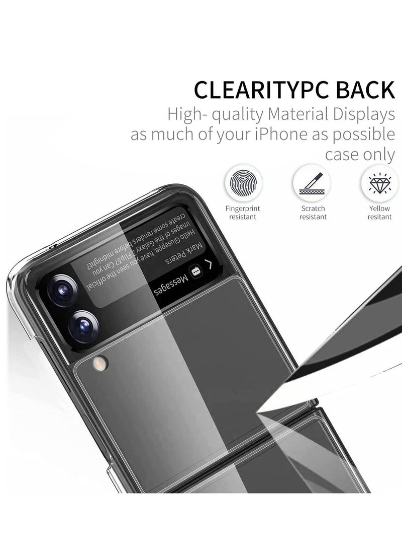 غطاء حماية مضاد للخدش ومقاوم للصدمات لجهاز سامسونج جالاكسي Z Flip 3 5G، شفاف - Image 5