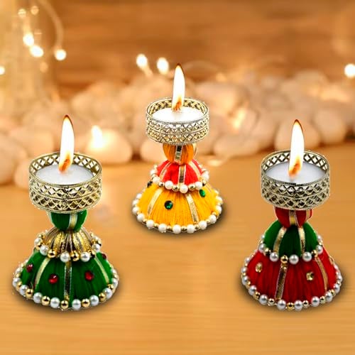 Saugat Traders Tea Light Candle Holder for Room Decor - Pooja Room - Diwali Decoration and Gift for Corporate Client - Home Decoration (Pack of 6) - Image 3