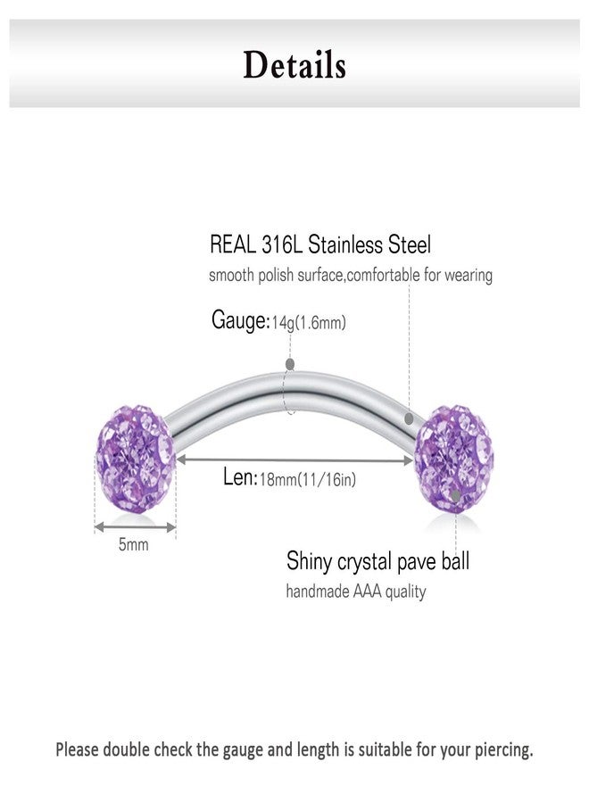 FECTAS 14g Stainless steel Long Nipple Rings Curved Barbells Pettie Belly Rings Curved Barbells Nipplerings Piercing Jewelry for Women 18mm Bars - Image 2