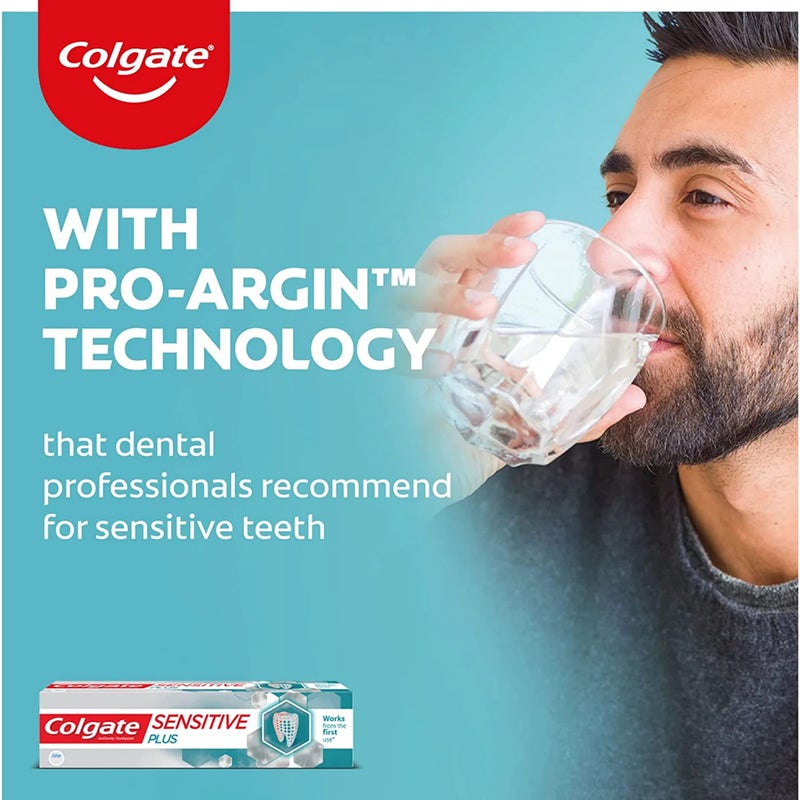 Colgate معجون أسنان كولجيت سنسيتيف بلس 70غ (140غ، عبوة من 2، 70غ لكل منها) - Image 5