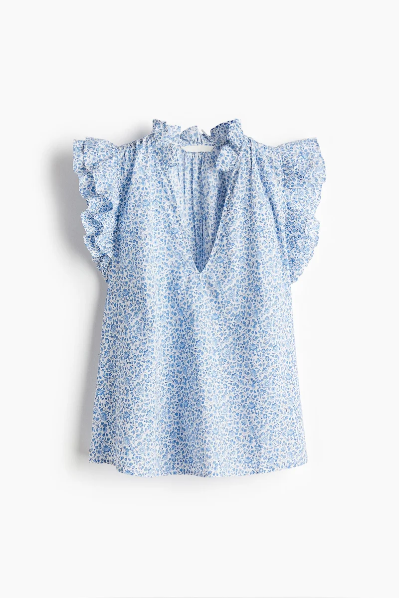 H&M Frill-trimmed blouse