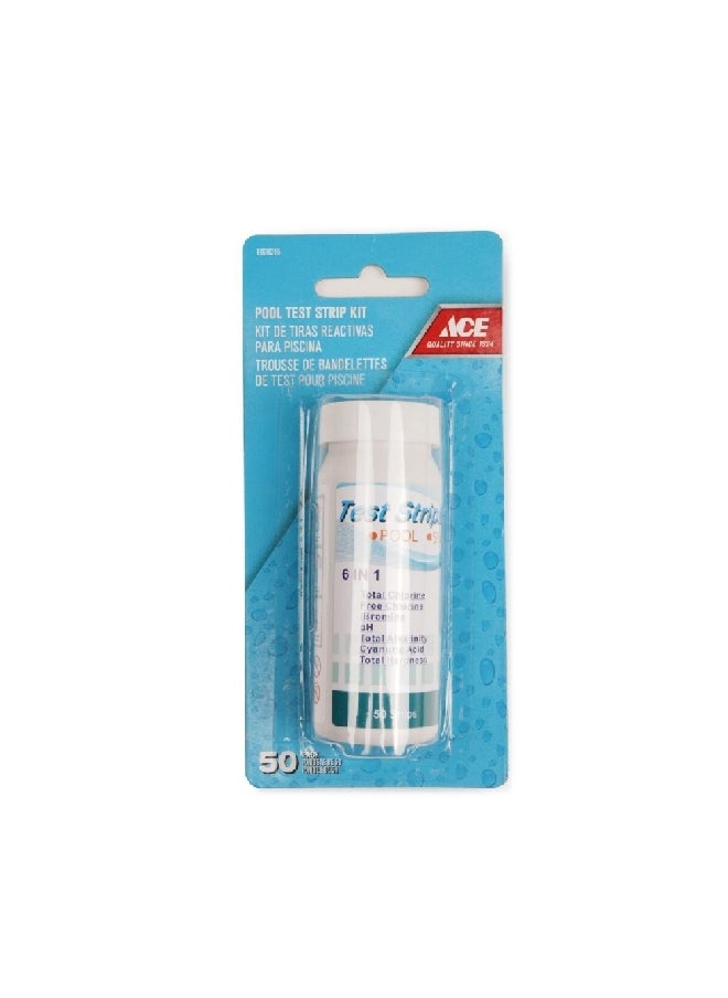 ACE High-Quality 6 In 1 Pool Test Strip Kit Multicolour 17 x 4 x 7.5 cm 8998245  - Image 1