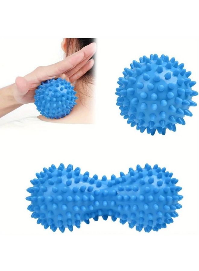 2 Pack Yellow Spiky Massage Ball Set For Deep Tissue Trigger Point Myofascial Release - Image 1