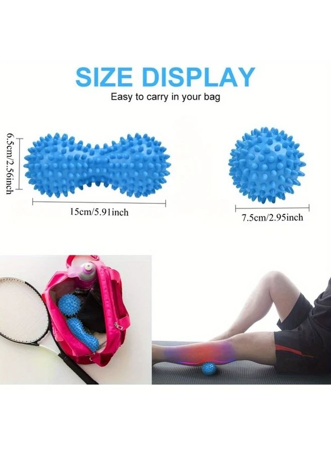 2 Pack Yellow Spiky Massage Ball Set For Deep Tissue Trigger Point Myofascial Release - Image 3