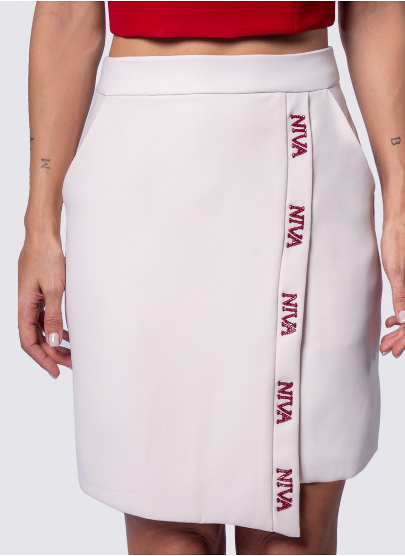 NIVA FASHION HOUSE Niva Asymetric Embellished Skirt  - Image 3
