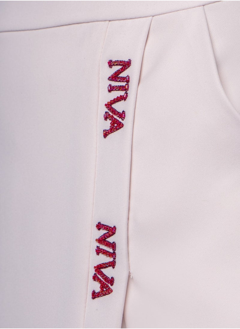 NIVA FASHION HOUSE Niva Asymetric Embellished Skirt  - Image 4