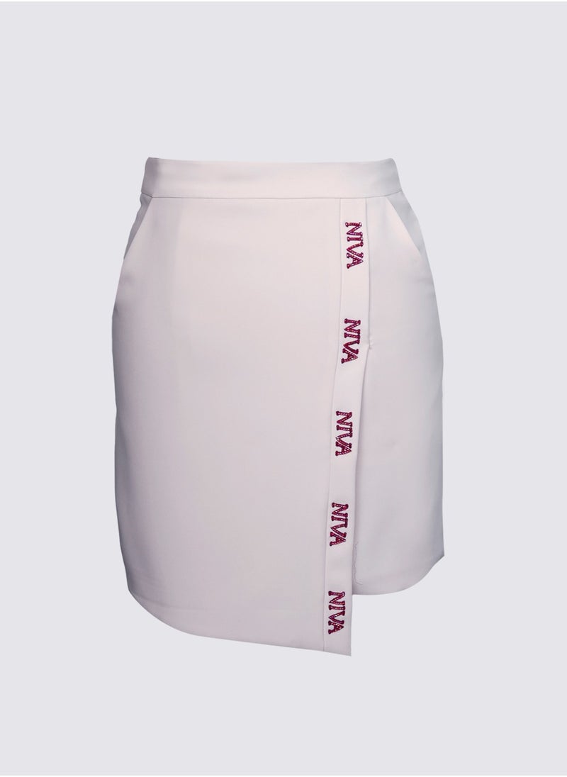 NIVA FASHION HOUSE Niva Asymetric Embellished Skirt  - Image 1