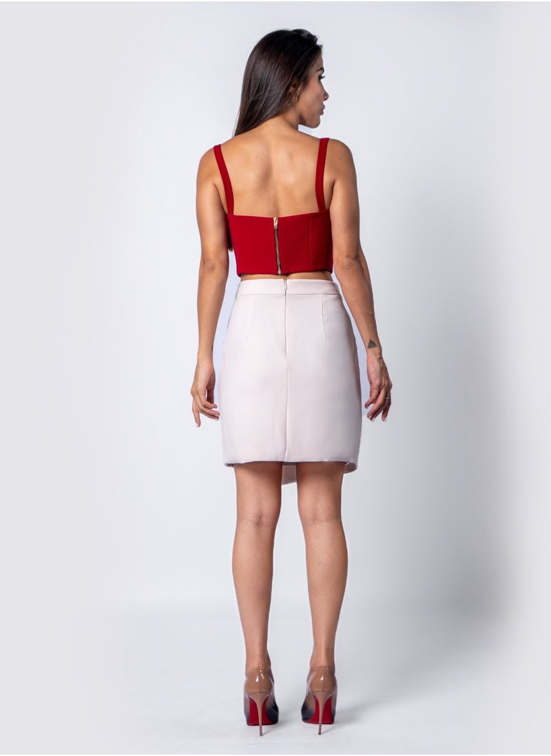 NIVA FASHION HOUSE Niva Asymetric Embellished Skirt  - Image 5