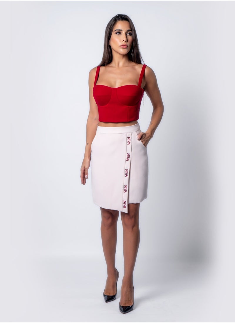 NIVA FASHION HOUSE Niva Asymetric Embellished Skirt  - Image 2