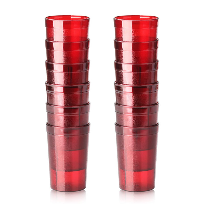 New Star Foodservice New Star Foodservice  RestaurantGrade Beverage Tumblers Red Set of 12 8 oz 