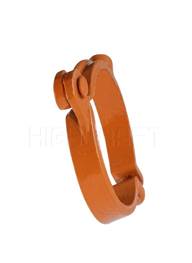 HIGHCRAFT HINGC-34-10 Industrial Decor Hinged Split Ring Pipe Hanger 3/4 in. Copper , with 3/8 in. Rod Fitting, Vintage Mounting Bracket for Tubing, Shower Curtain, Tiki Torch Hanging (10 Pack) - Image 2