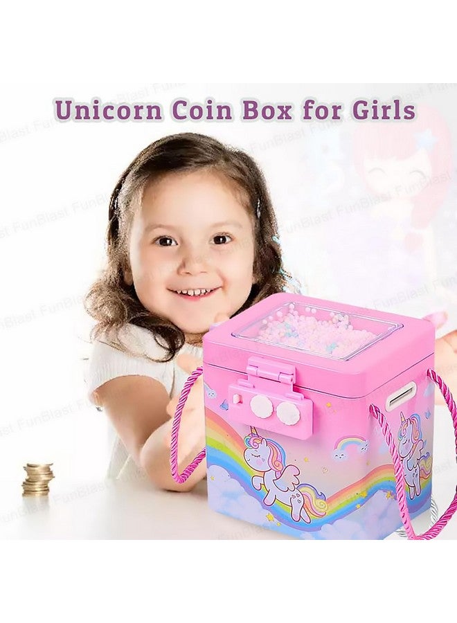 FunBlast Piggy Bank - Unicorn Coin Box for Kids, Money Bank for Kids, Piggy Bank for Kids, Money Box for Kids, Coin Box with Password, Unicorn gifts for girls, Best Return gifts for kids (Unicorn) - Image 3